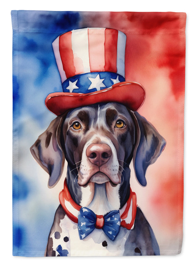 German Shorthaired Pointer Patriotic American Garden Flag