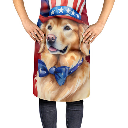 Golden Retriever Patriotic American Apron