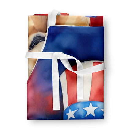 Golden Retriever Patriotic American Apron