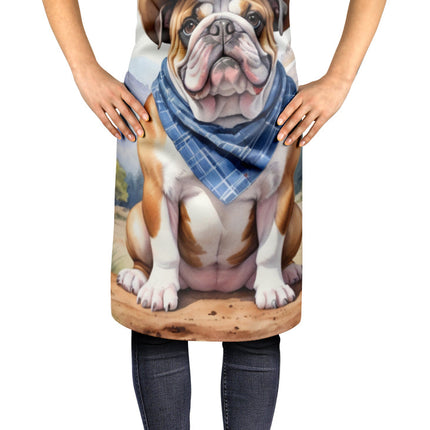 English Bulldog Cowboy Welcome Apron