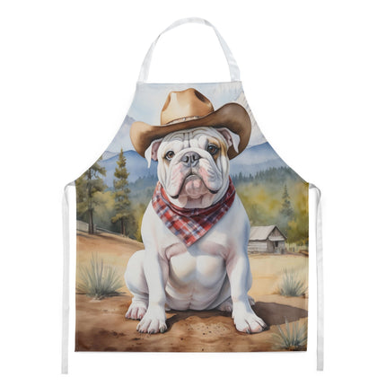 English Bulldog Cowboy Welcome Apron