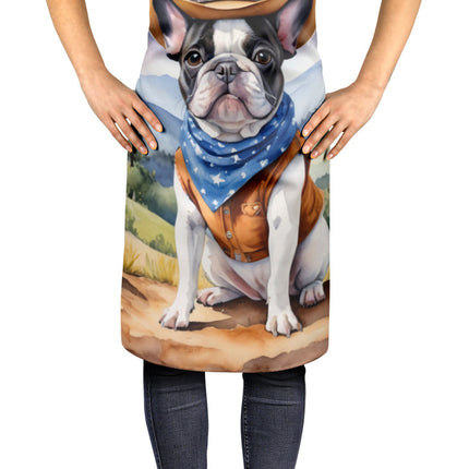 French Bulldog Cowboy Welcome Apron