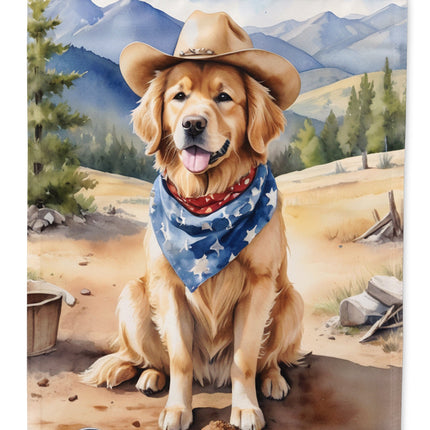 Golden Retriever Cowboy Welcome Garden Flag