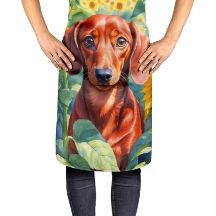 Dachshund in Sunflowers Apron