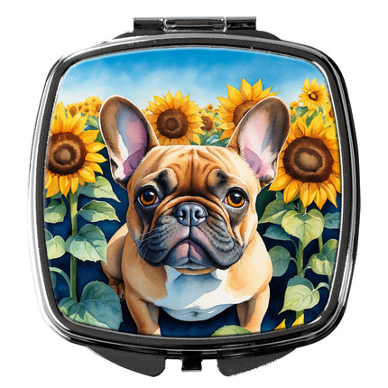 French Bulldog in Sunflowers Compact Mirror