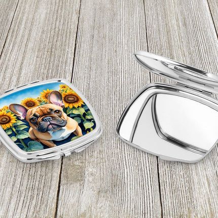 French Bulldog in Sunflowers Compact Mirror