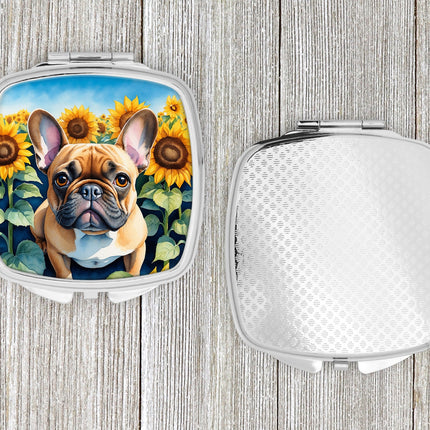French Bulldog in Sunflowers Compact Mirror