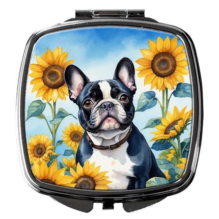 French Bulldog in Sunflowers Compact Mirror