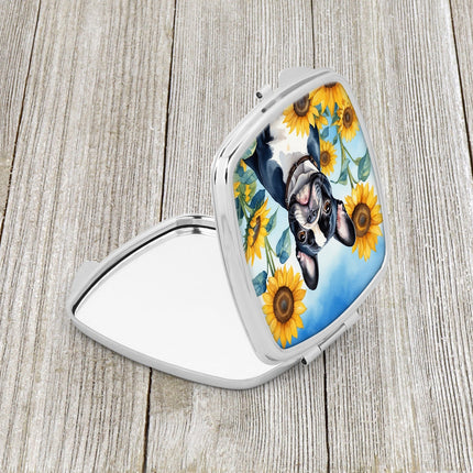 French Bulldog in Sunflowers Compact Mirror