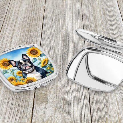 French Bulldog in Sunflowers Compact Mirror