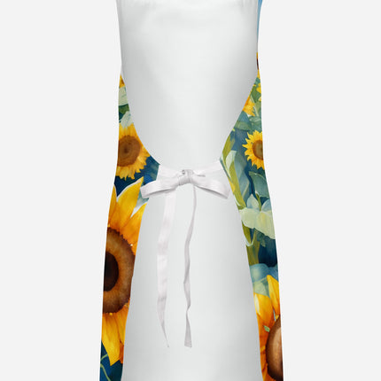 German Shorthaired Pointer in Sunflowers Apron