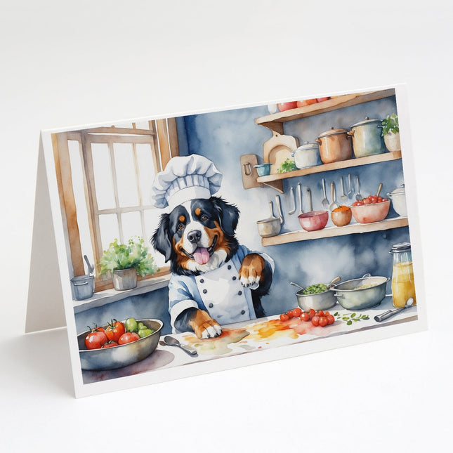 Bernese Mountain Dog the Chef Greeting Cards Pack of 8