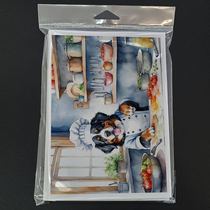 Bernese Mountain Dog the Chef Greeting Cards Pack of 8