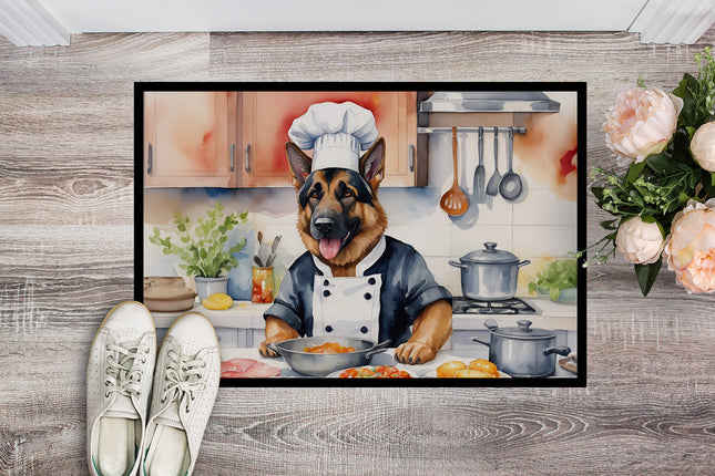 German Shepherd the Chef Doormat