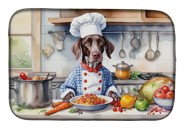 German Shorthaired Pointer the Chef Dish Drying Mat