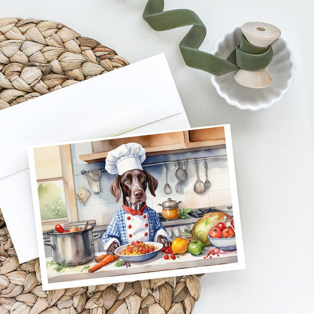 German Shorthaired Pointer the Chef Greeting Cards Pack of 8
