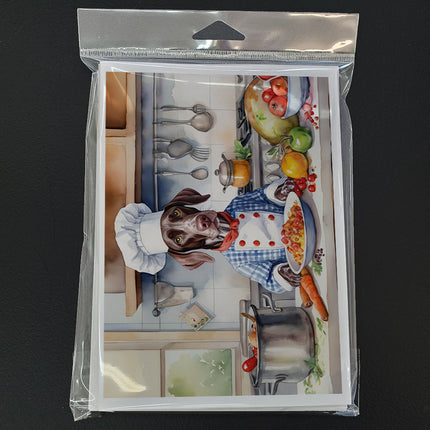 German Shorthaired Pointer the Chef Greeting Cards Pack of 8