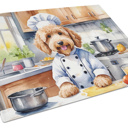 Goldendoodle the Chef Glass Cutting Board