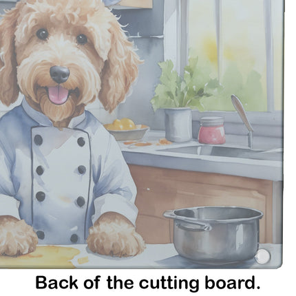 Goldendoodle the Chef Glass Cutting Board
