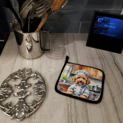 Goldendoodle the Chef Pair of Pot Holders