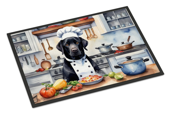 Black Labrador Retriever the Chef Doormat