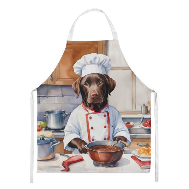 Chocolate Labrador Retriever the Chef Apron