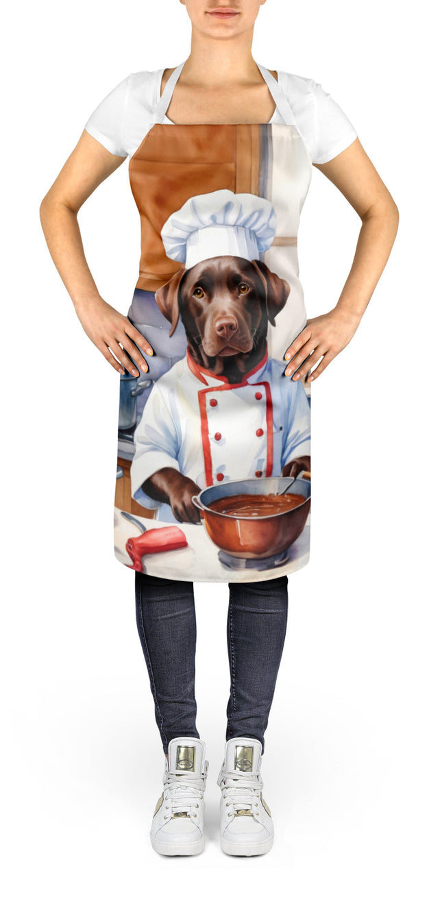 Chocolate Labrador Retriever the Chef Apron