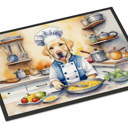 Yellow Labrador Retriever the Chef Doormat