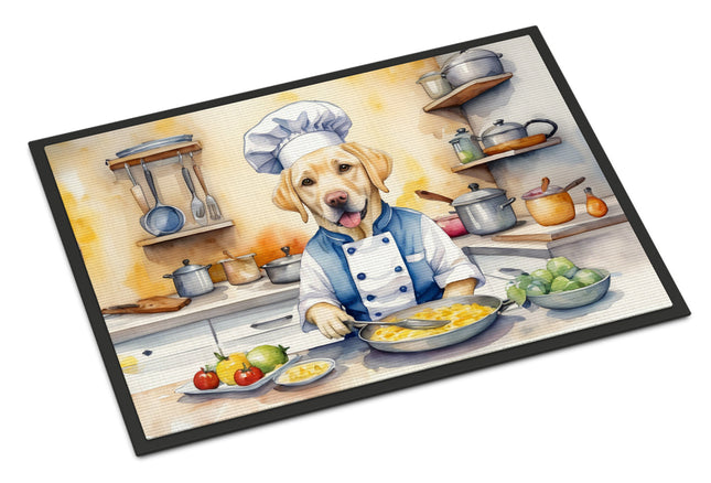 Yellow Labrador Retriever the Chef Doormat