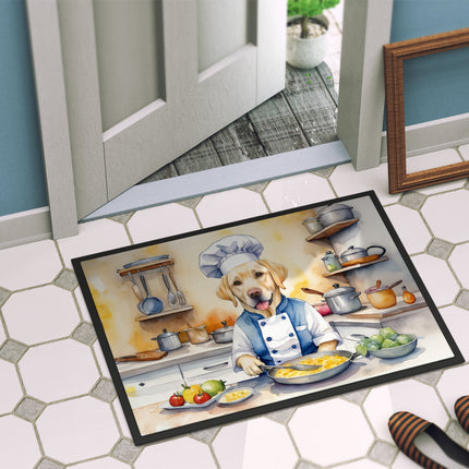 Yellow Labrador Retriever the Chef Doormat