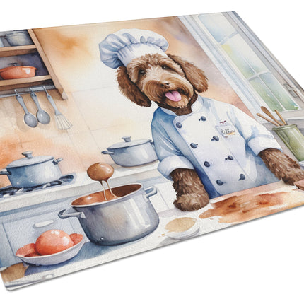 Labradoodle the Chef Glass Cutting Board