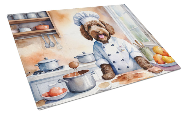 Labradoodle the Chef Glass Cutting Board