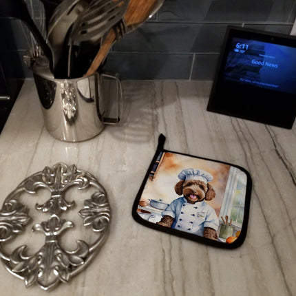 Labradoodle the Chef Pair of Pot Holders