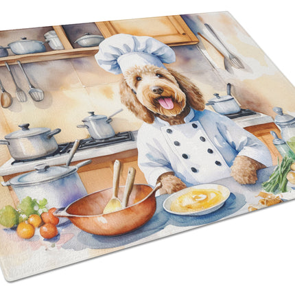 Labradoodle the Chef Glass Cutting Board