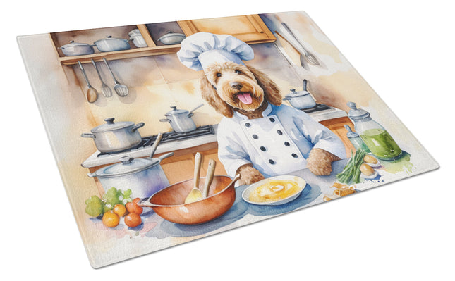 Labradoodle the Chef Glass Cutting Board