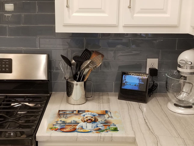 Labradoodle the Chef Glass Cutting Board