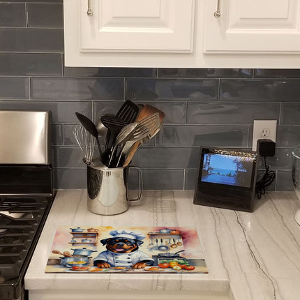Rottweiler the Chef Glass Cutting Board