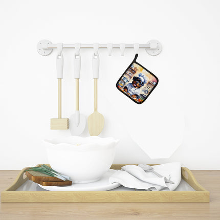 Rottweiler the Chef Pair of Pot Holders