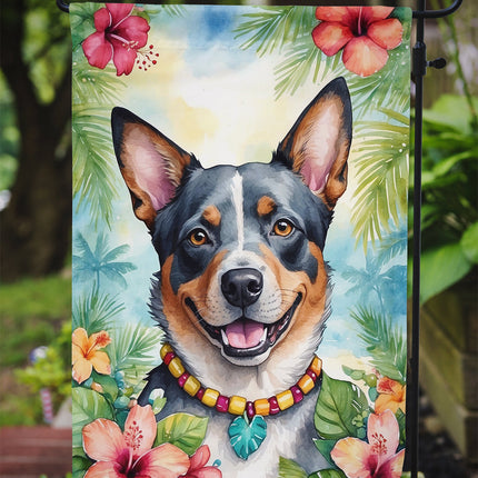 Australian Cattle Dog Luau Garden Flag