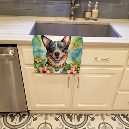 Australian Cattle Dog Luau Kitchen Towel