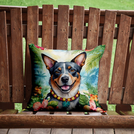 Australian Cattle Dog Luau Throw Pillow