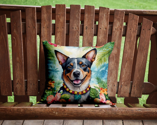 Australian Cattle Dog Luau Throw Pillow