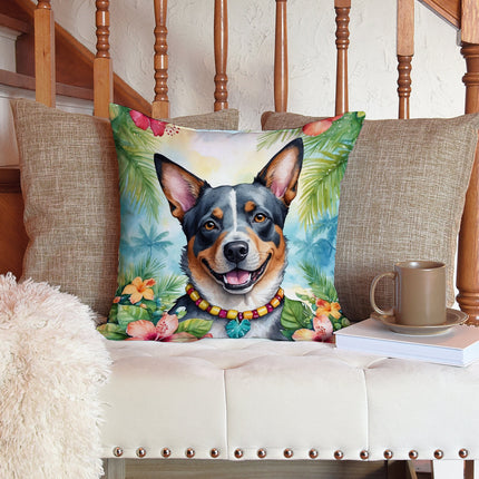 Australian Cattle Dog Luau Throw Pillow