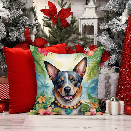 Australian Cattle Dog Luau Throw Pillow