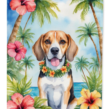 Beagle Luau Garden Flag