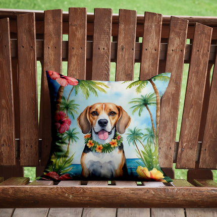 Beagle Luau Throw Pillow