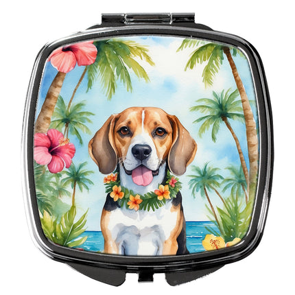 Beagle Luau Compact Mirror