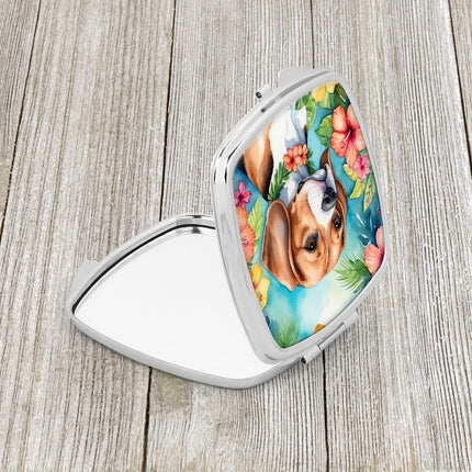 Beagle Luau Compact Mirror