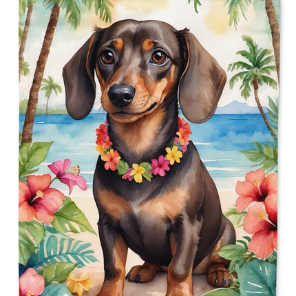 Dachshund Luau Garden Flag