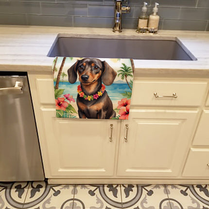 Dachshund Luau Kitchen Towel